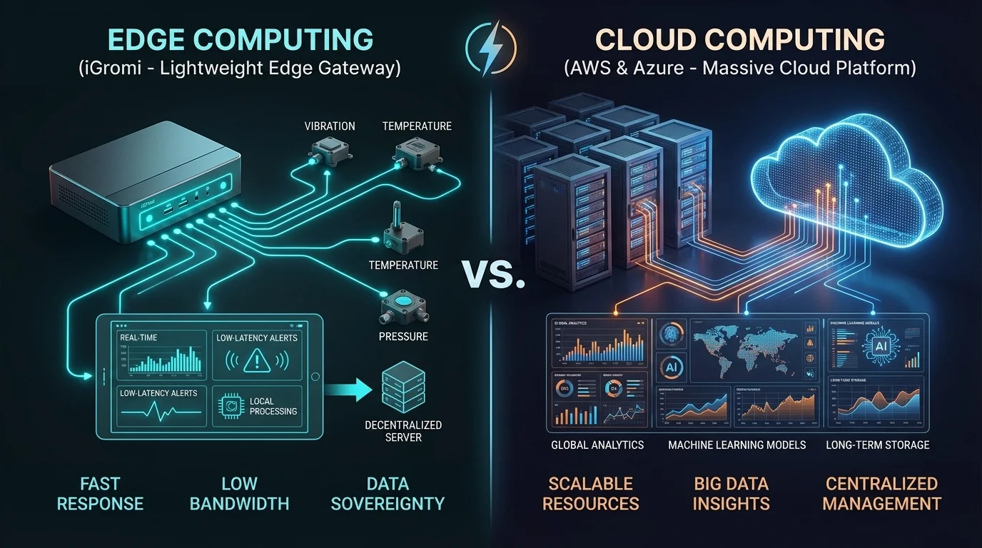 iGromi vs AWS IoT / Azure IoT: Edge Local vs Hiperescaladores 2026