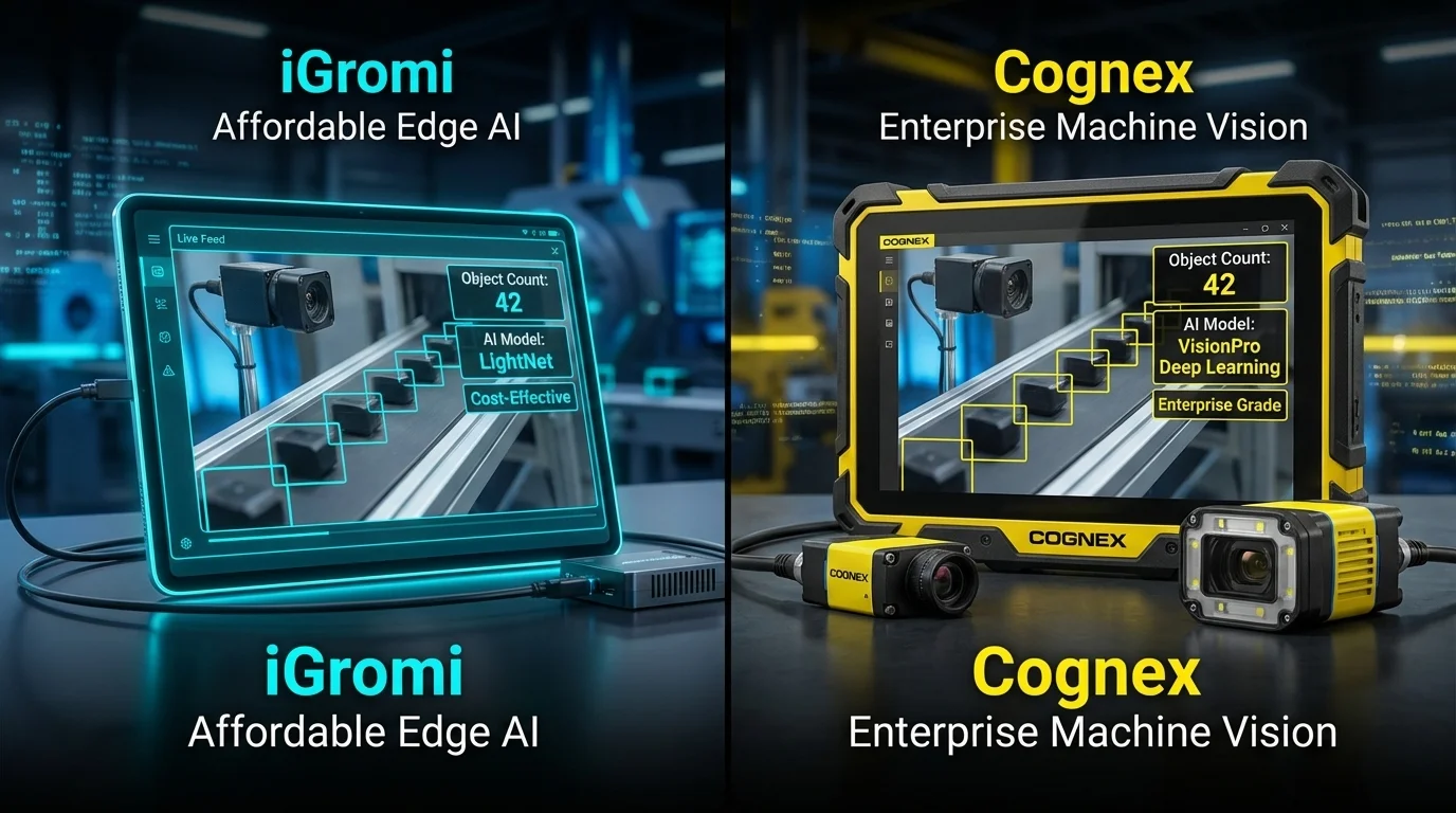 iGromi vs Cognex: Visión Artificial Accesible vs Gigante Enterprise 2026