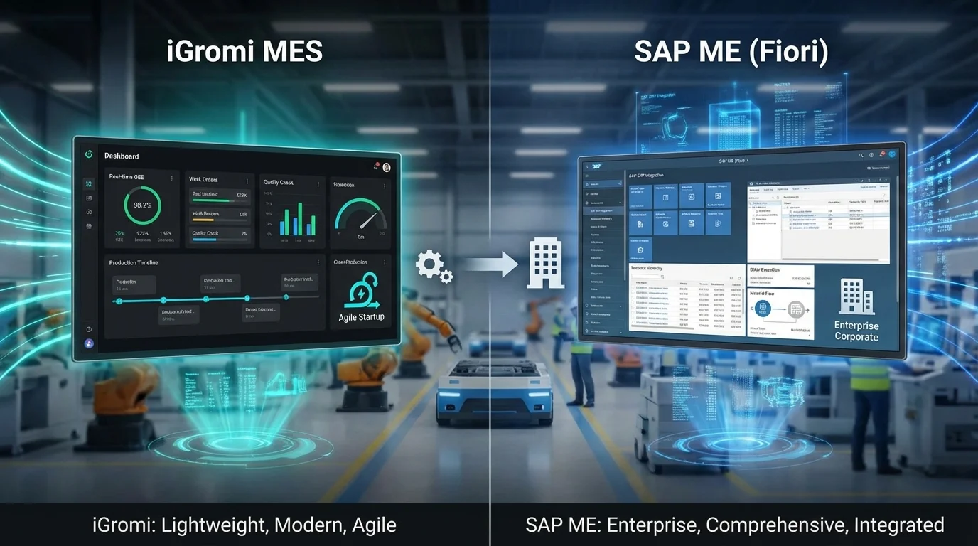 iGromi vs SAP ME: MES para PyMEs vs ERP Monster 2026