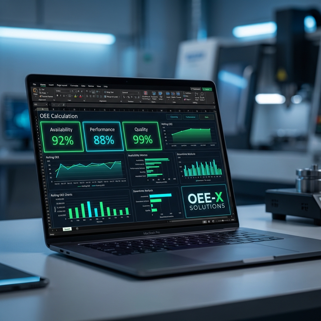 OEE Excel Dashboard Preview