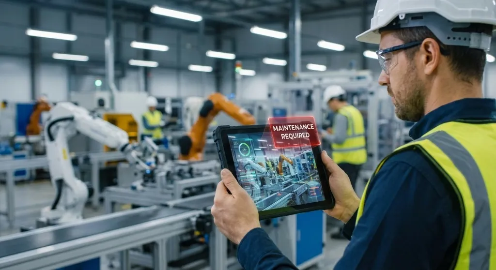 Operador con Tablet AR