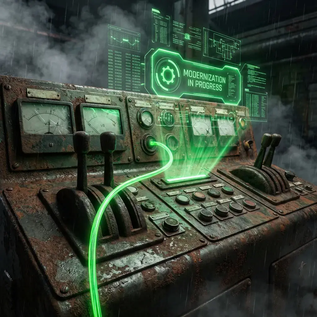 Tablero eléctrico antiguo modernizado con gateway iGromi